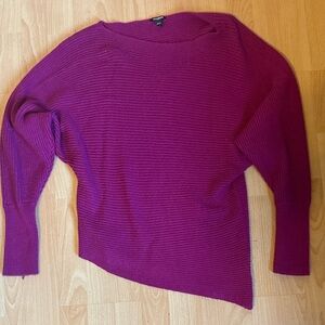 Express Asymmetrical Purple Sweater